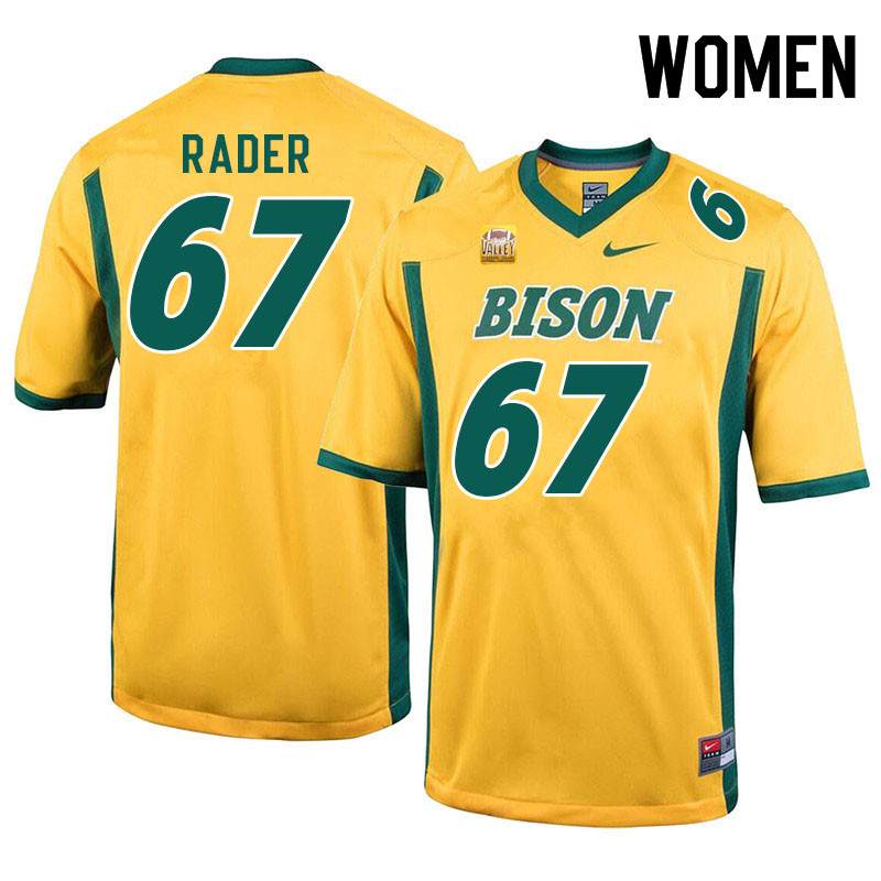 Women #67 Max Rader North Dakota State Bison College Football Jerseys Sale-Yellow - Click Image to Close